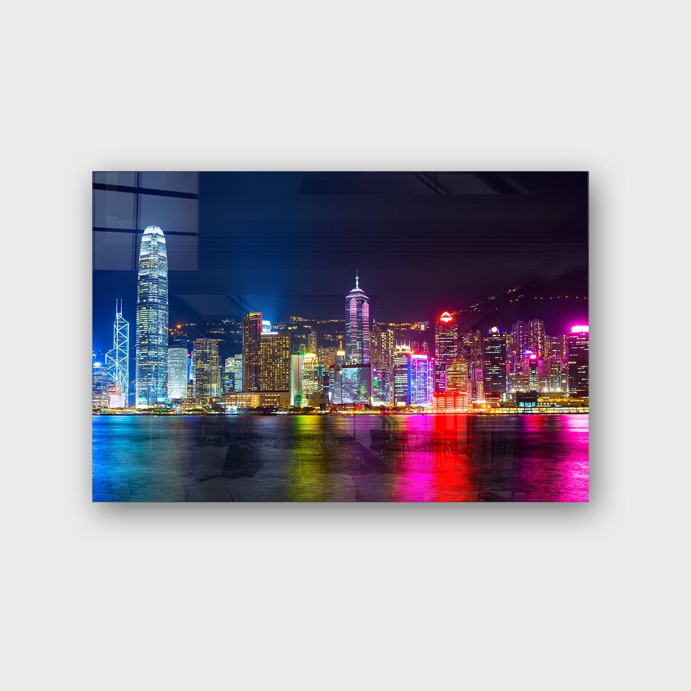 Quadro Decorativo em Vidro Temperado Multicolor 50x70cm - Arte Moderna para Parede
