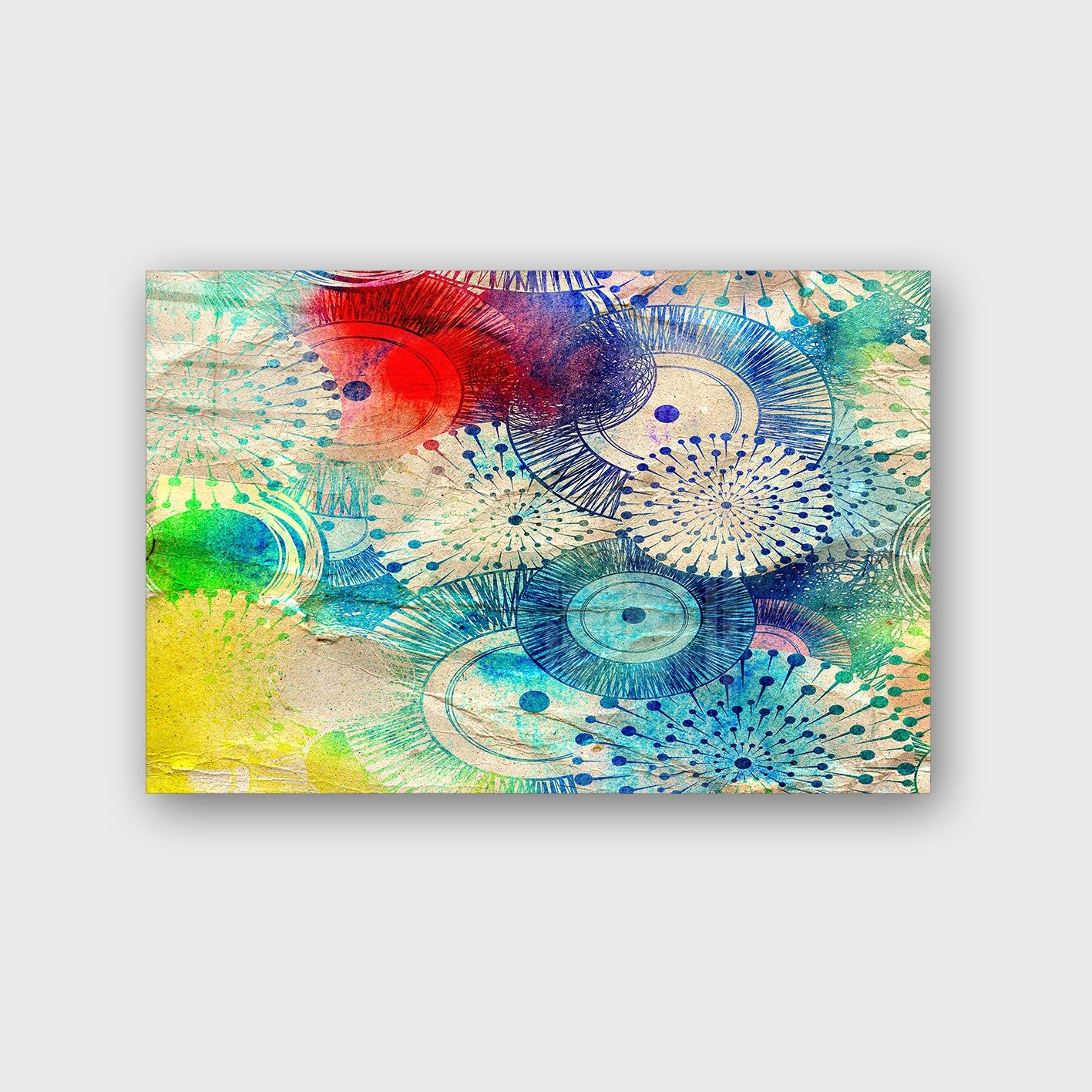 Quadro Decorativo em Vidro Temperado Multicolor 40x60cm - Arte Moderna para Parede