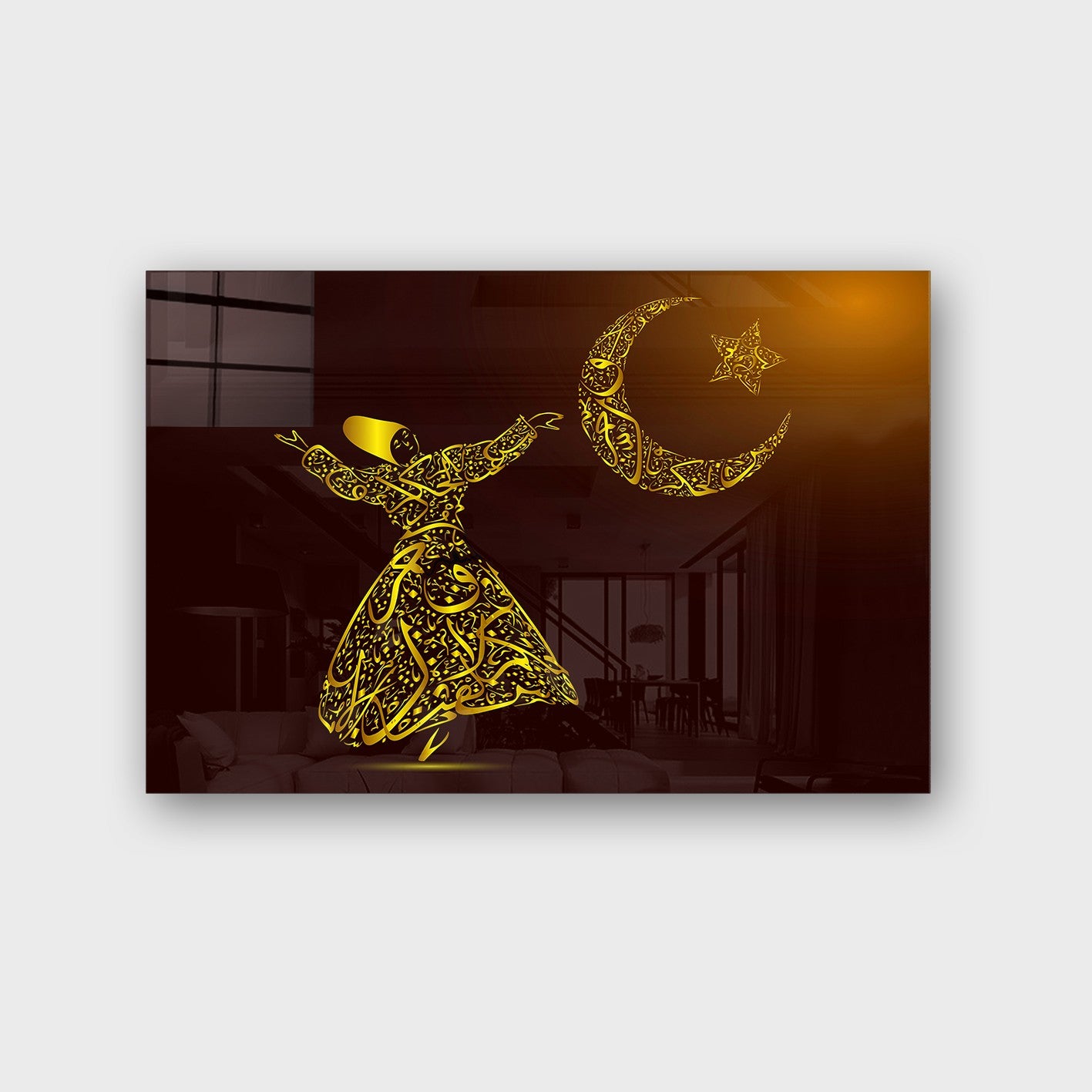 Quadro Decorativo em Vidro Temperado Multicolor 40x60cm - Arte Moderna para Parede