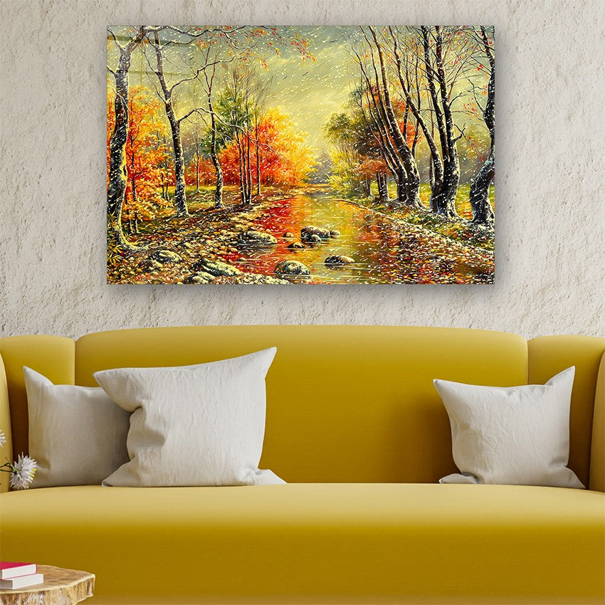 Quadro Decorativo em Vidro Temperado Multicolor 50x70cm - Arte Moderna para Parede