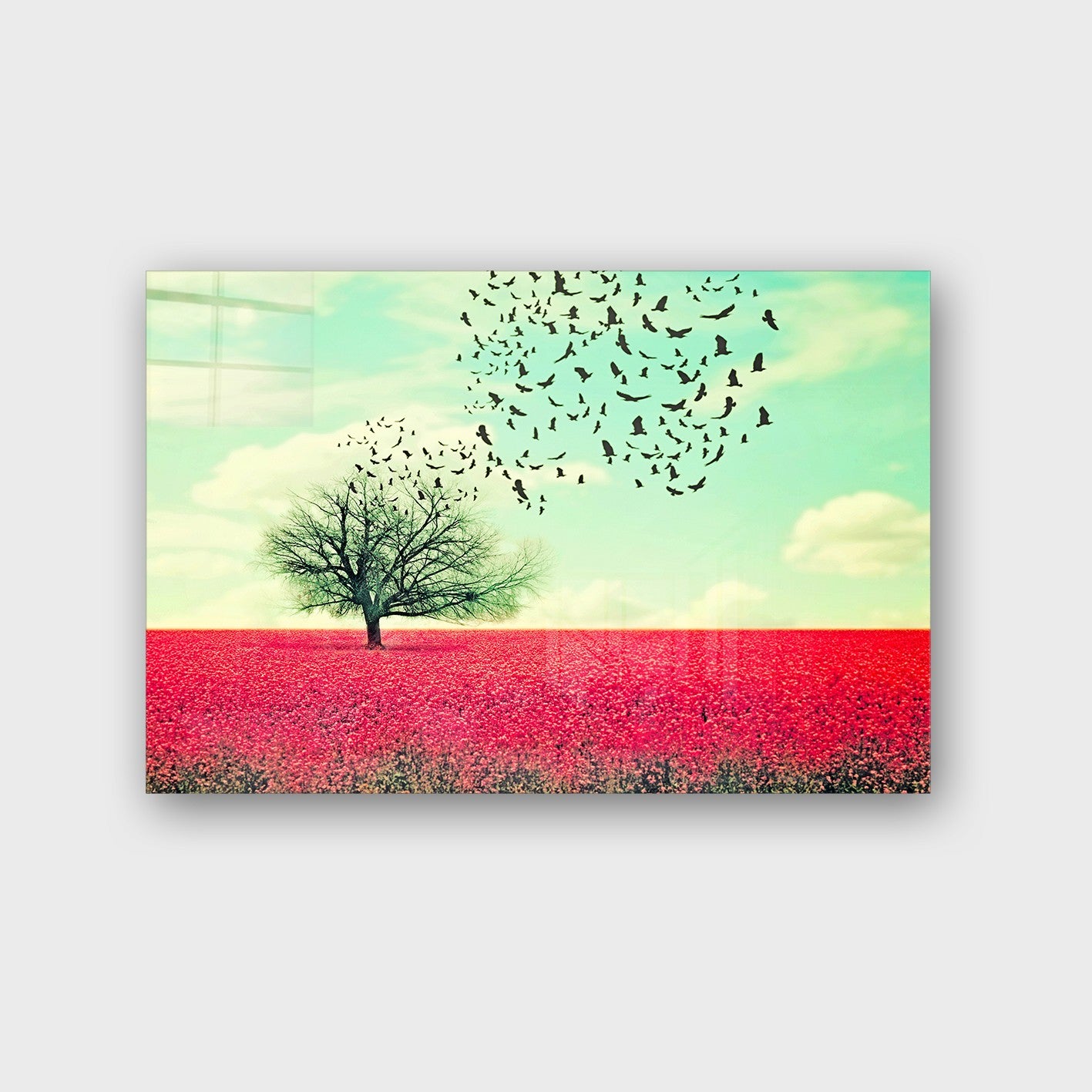 Quadro Decorativo em Vidro Temperado Multicolor 40x60cm - Arte Moderna para Parede