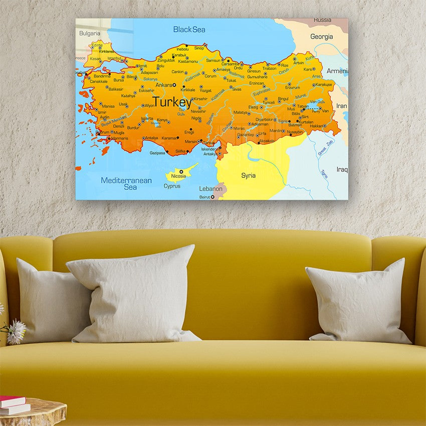 Quadro Decorativo em Vidro Temperado Multicolor 40x60cm - Arte Moderna para Parede