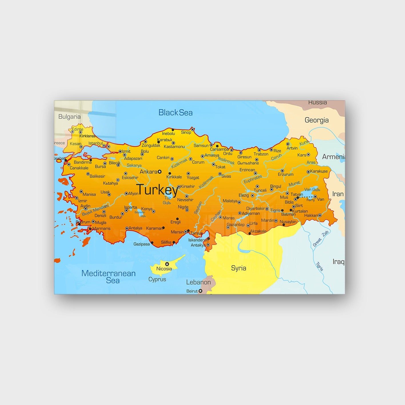 Quadro Decorativo em Vidro Temperado Multicolor 40x60cm - Arte Moderna para Parede