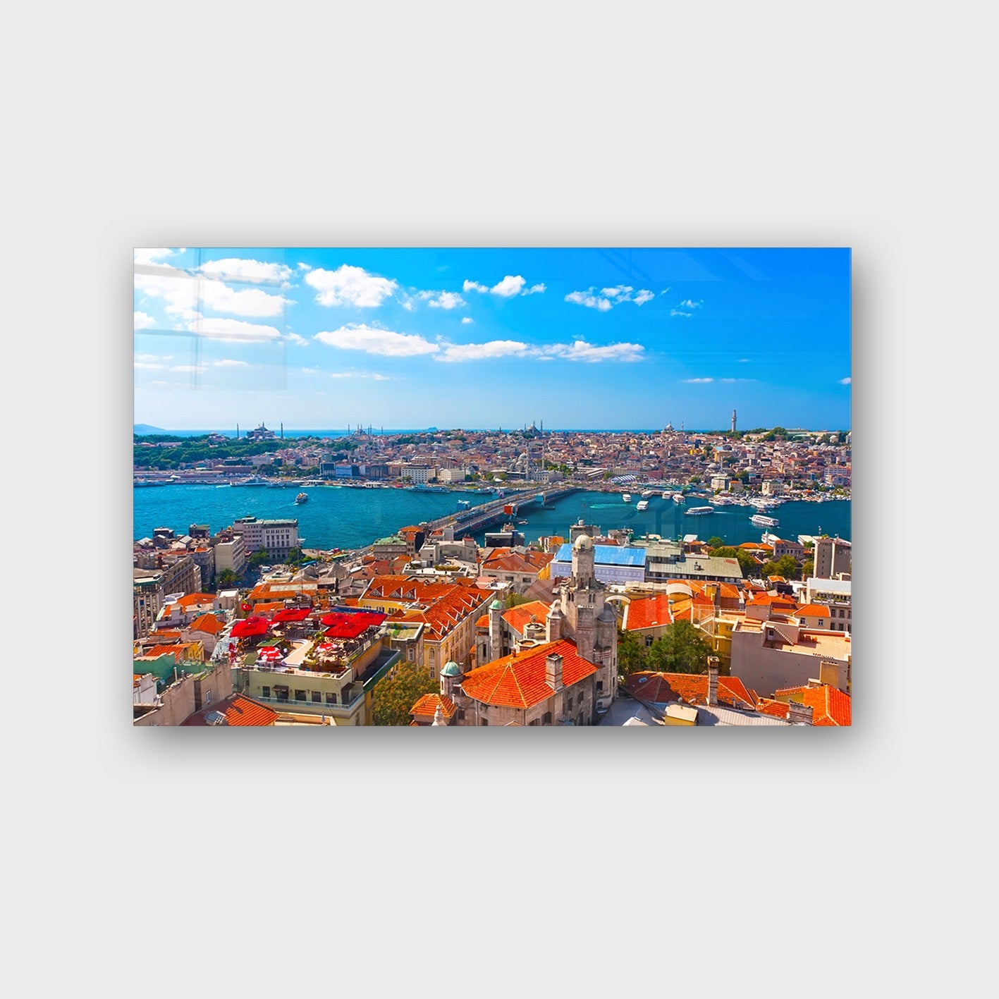 Quadro Decorativo em Vidro Temperado Multicolor 50x70cm - Arte Moderna para Parede