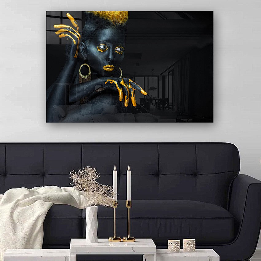 Quadro Decorativo em Vidro Temperado Multicolor 50x70cm - Arte Moderna para Parede