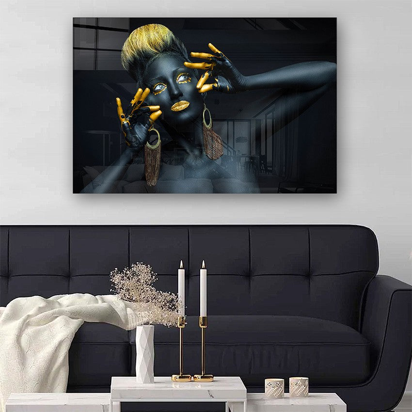 Quadro Decorativo em Vidro Temperado Multicolor 40x60cm - Arte Moderna para Parede