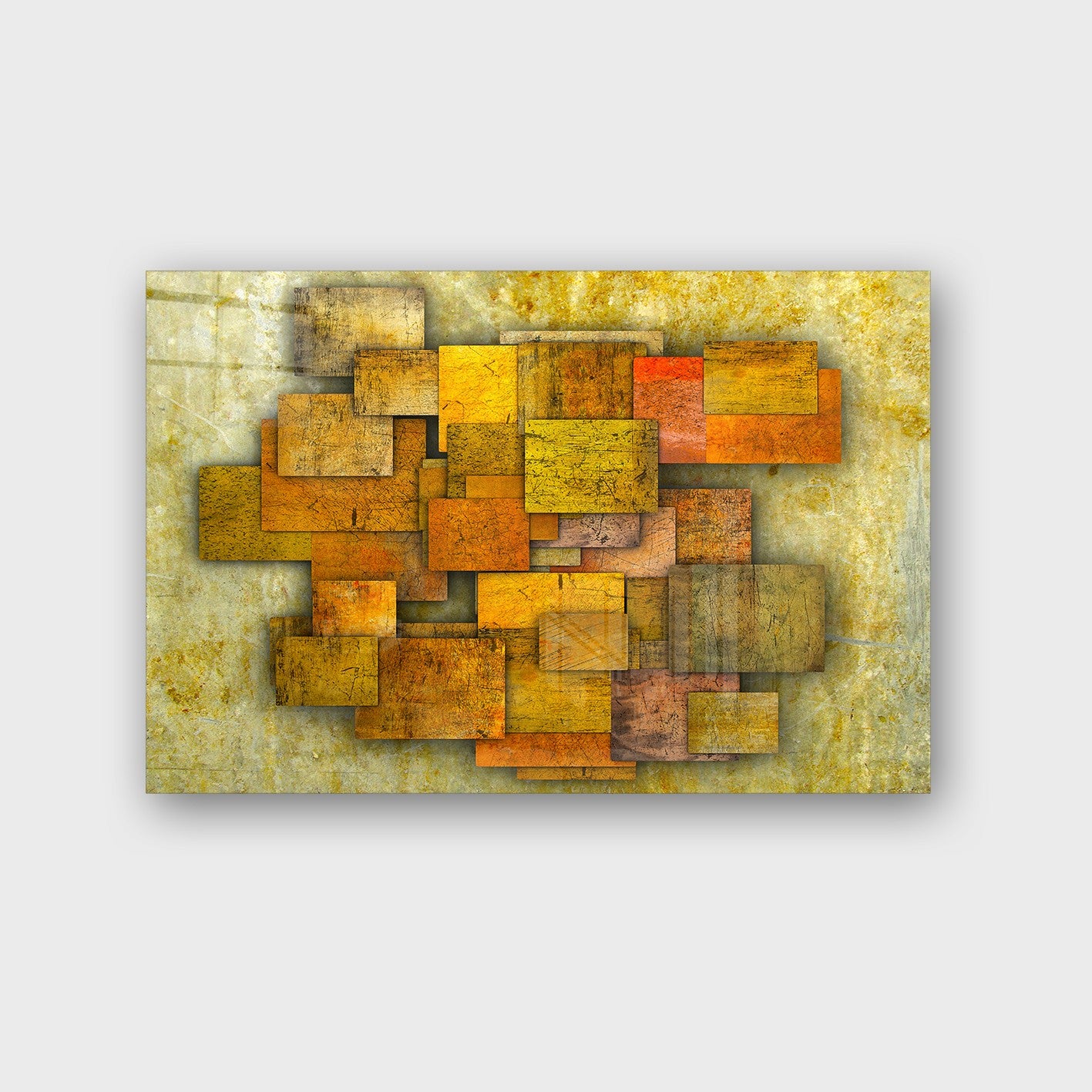 Quadro Decorativo em Vidro Temperado Multicolor 50x70cm - Arte Moderna para Parede