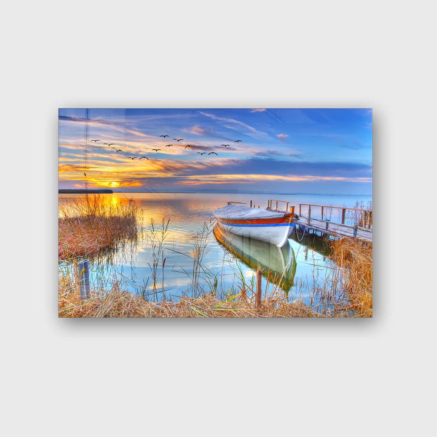 Quadro Decorativo em Vidro Temperado Multicolor 40x60cm - Arte Moderna para Parede