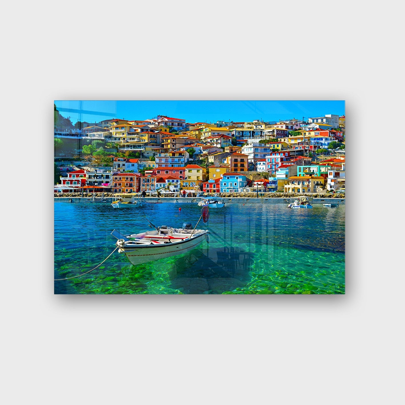 Quadro Decorativo em Vidro Temperado Multicolor 40x60cm - Arte Moderna para Parede