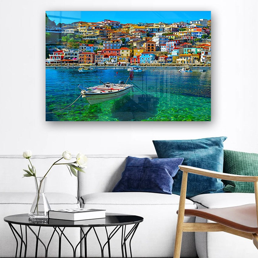 Quadro Decorativo em Vidro Temperado Multicolor 50x70cm - Arte Moderna para Parede