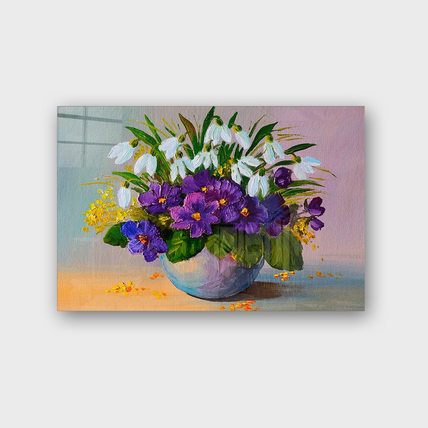 Quadro Decorativo em Vidro Temperado Multicolor 50x70cm - Arte Moderna para Parede