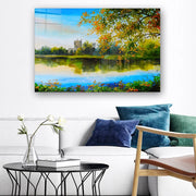 Quadro Decorativo em Vidro Temperado Multicolor 50x70cm - Arte Moderna para Parede