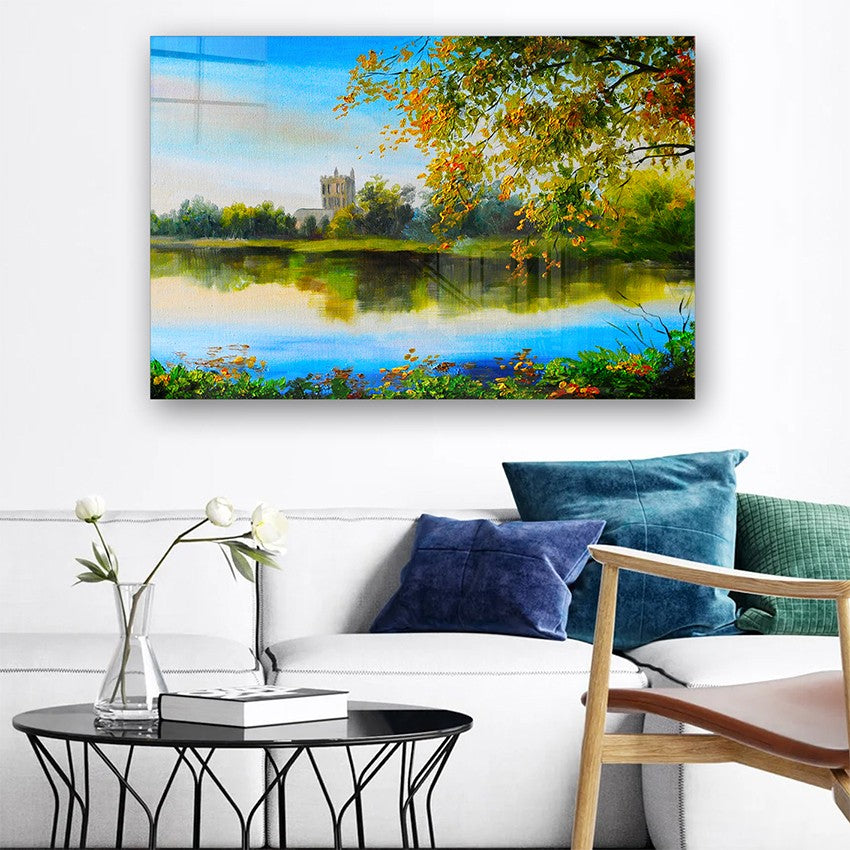 Quadro Decorativo em Vidro Temperado Multicolor 50x70cm - Arte Moderna para Parede