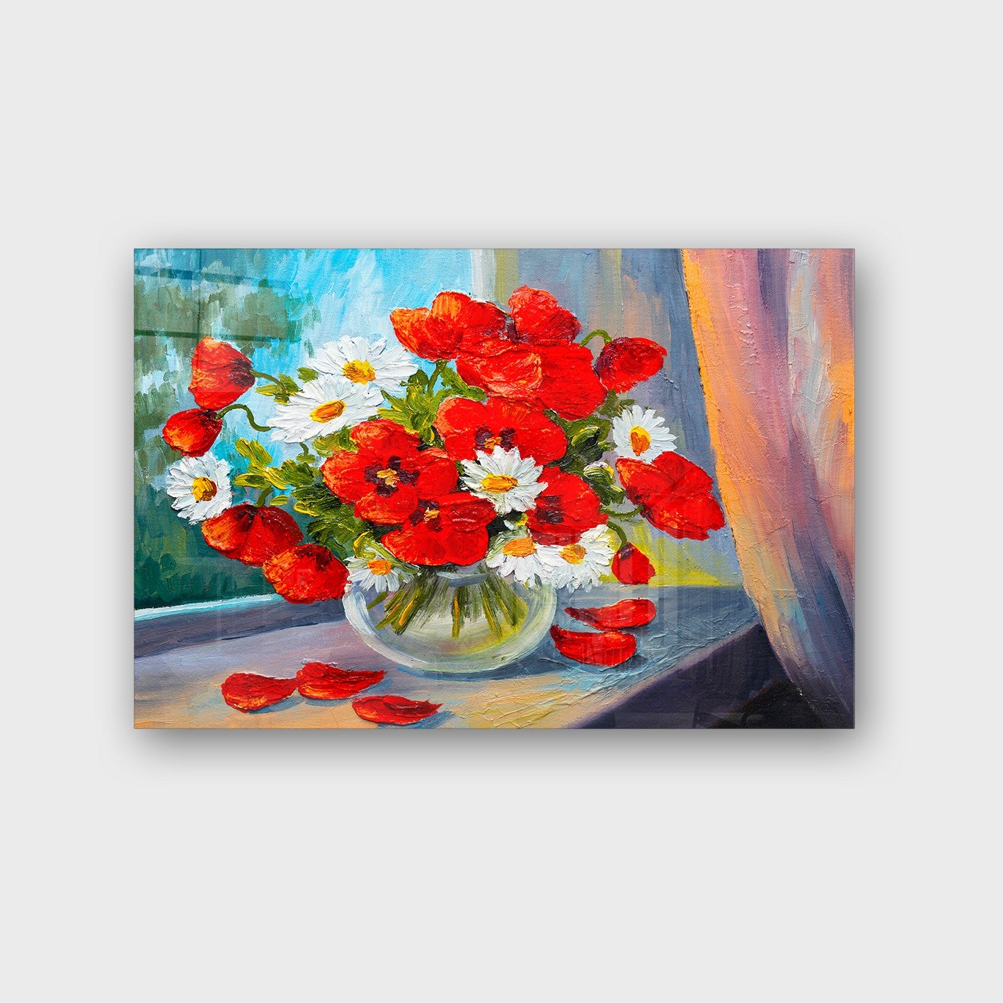 Quadro Decorativo em Vidro Temperado Multicolor 40x60cm - Arte Moderna para Parede