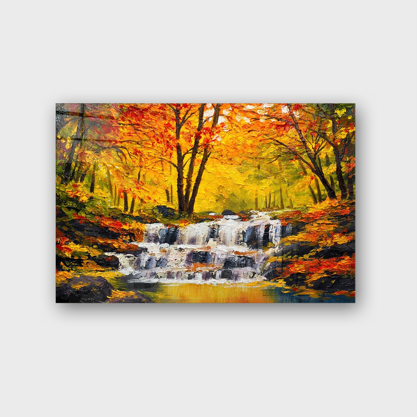 Quadro Decorativo em Vidro Temperado Multicolor 40x60cm - Arte Moderna para Parede