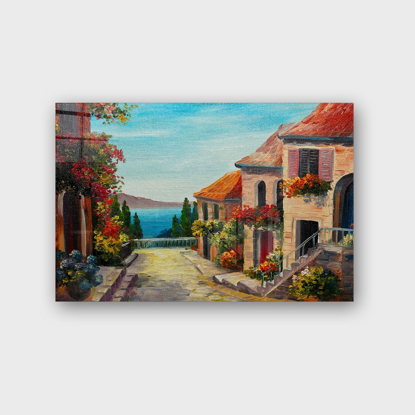 Quadro Decorativo em Vidro Temperado Multicolor 50x70cm - Arte Moderna para Parede