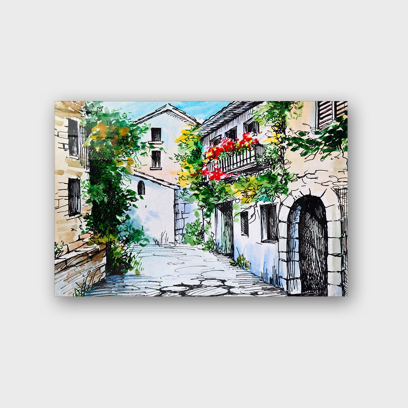 Quadro Decorativo em Vidro Temperado Multicolor 50x70cm - Arte Moderna para Parede