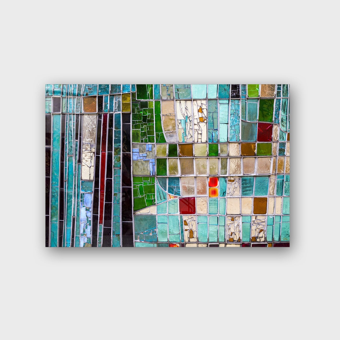 Quadro Decorativo em Vidro Temperado Multicolor 40x60cm - Arte Moderna para Parede