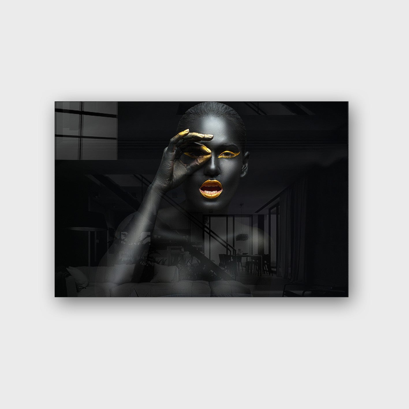 Quadro Decorativo em Vidro Temperado Multicolor 40x60cm - Arte Moderna para Parede