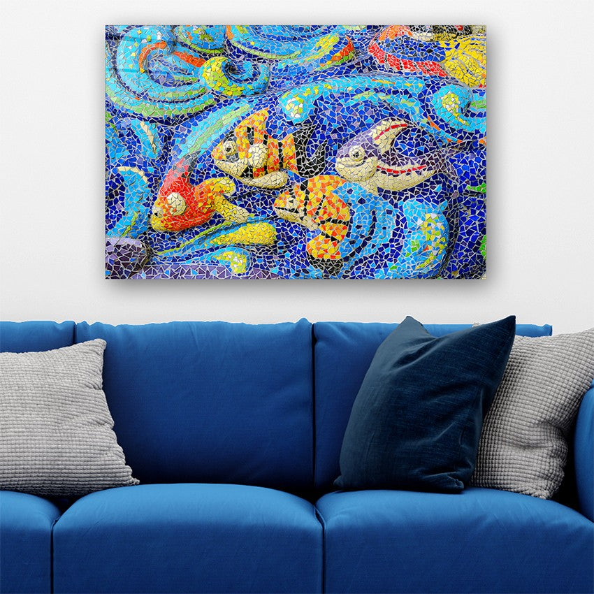 Quadro Decorativo em Vidro Temperado Multicolor 40x60cm - Arte Moderna para Parede