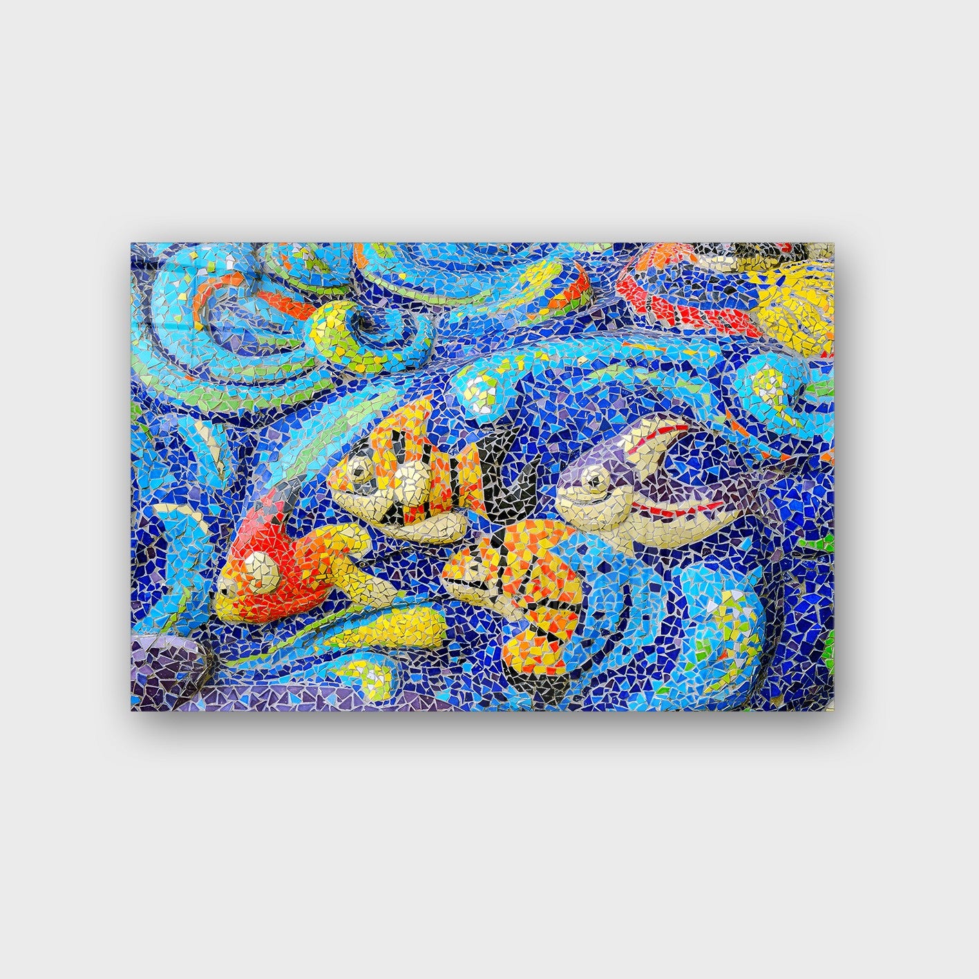 Quadro Decorativo em Vidro Temperado Multicolor 40x60cm - Arte Moderna para Parede