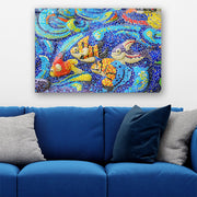 Quadro Decorativo em Vidro Temperado Multicolor 70x100cm - Arte Moderna para Parede