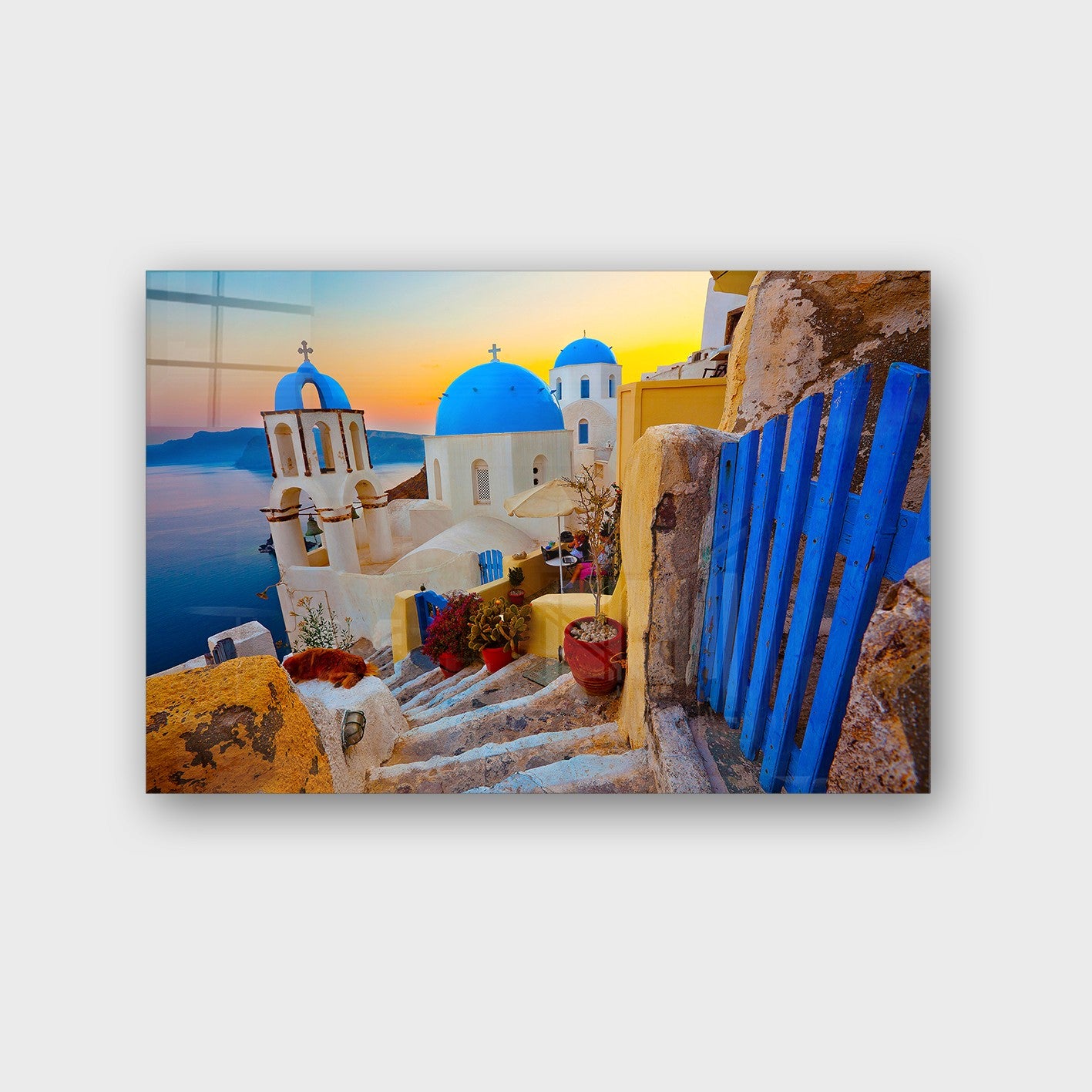 Quadro Decorativo em Vidro Temperado Multicolor 40x60cm - Arte Moderna para Parede