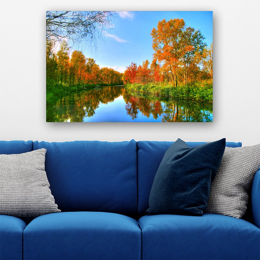 Quadro Decorativo em Vidro Temperado Multicolor 50x70cm - Arte Moderna para Parede