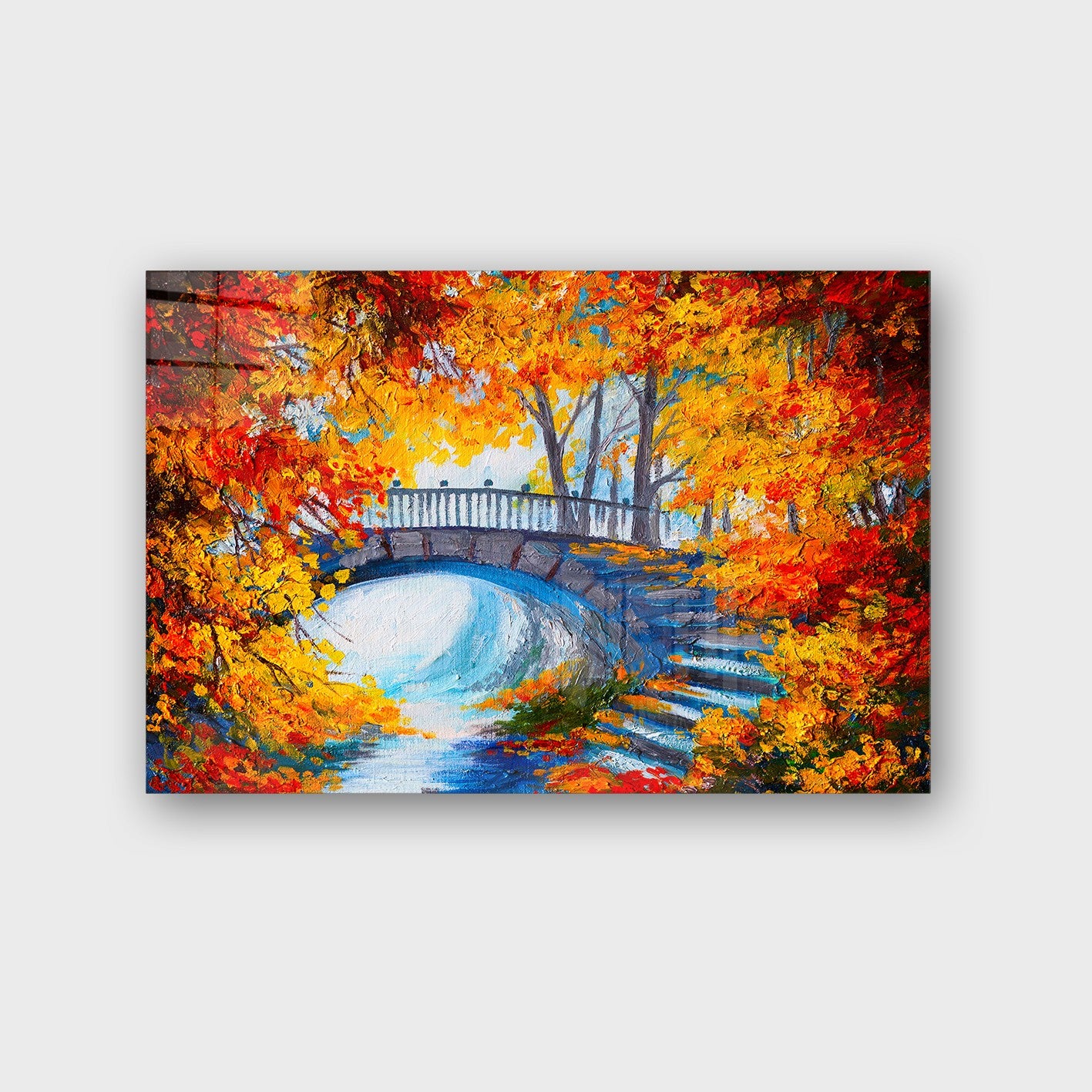 Quadro Decorativo em Vidro Temperado Multicolor 50x70cm - Arte Moderna para Parede