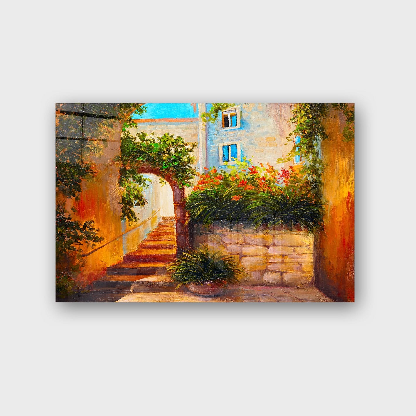 Quadro Decorativo em Vidro Temperado Multicolor 40x60cm - Arte Moderna para Parede