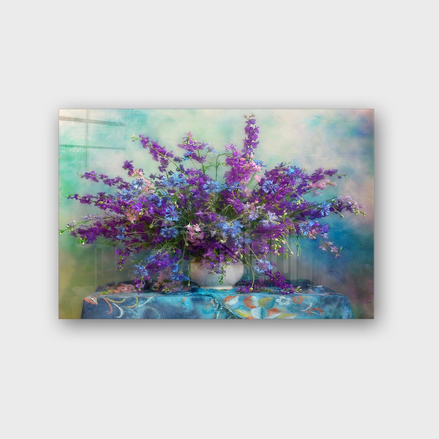 Quadro Decorativo em Vidro Temperado Multicolor 50x70cm - Arte Moderna para Parede