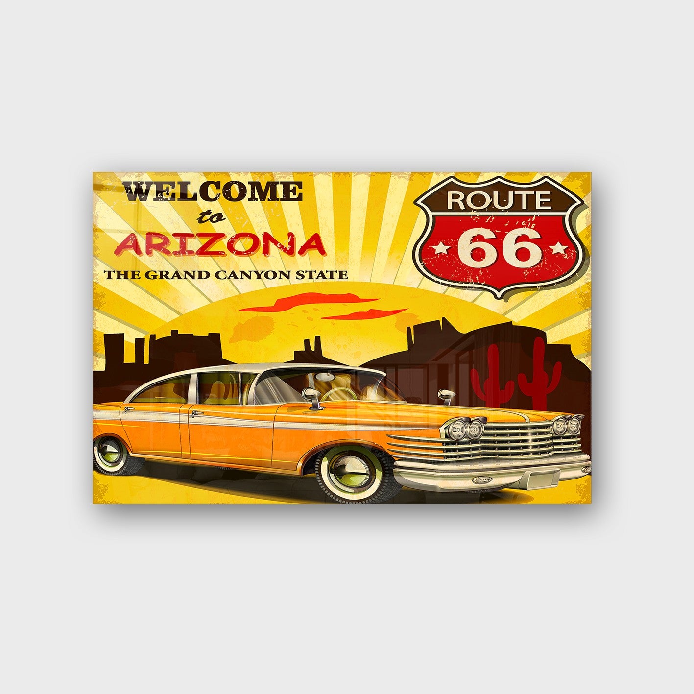 Quadro Decorativo em Vidro Temperado Multicolor 50x70cm - Arte Moderna para Parede