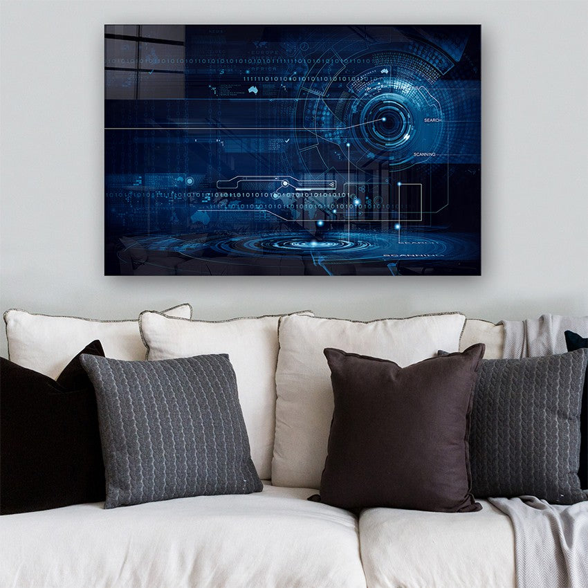 Quadro Decorativo em Vidro Temperado Multicolor 50x70cm - Arte Moderna para Parede