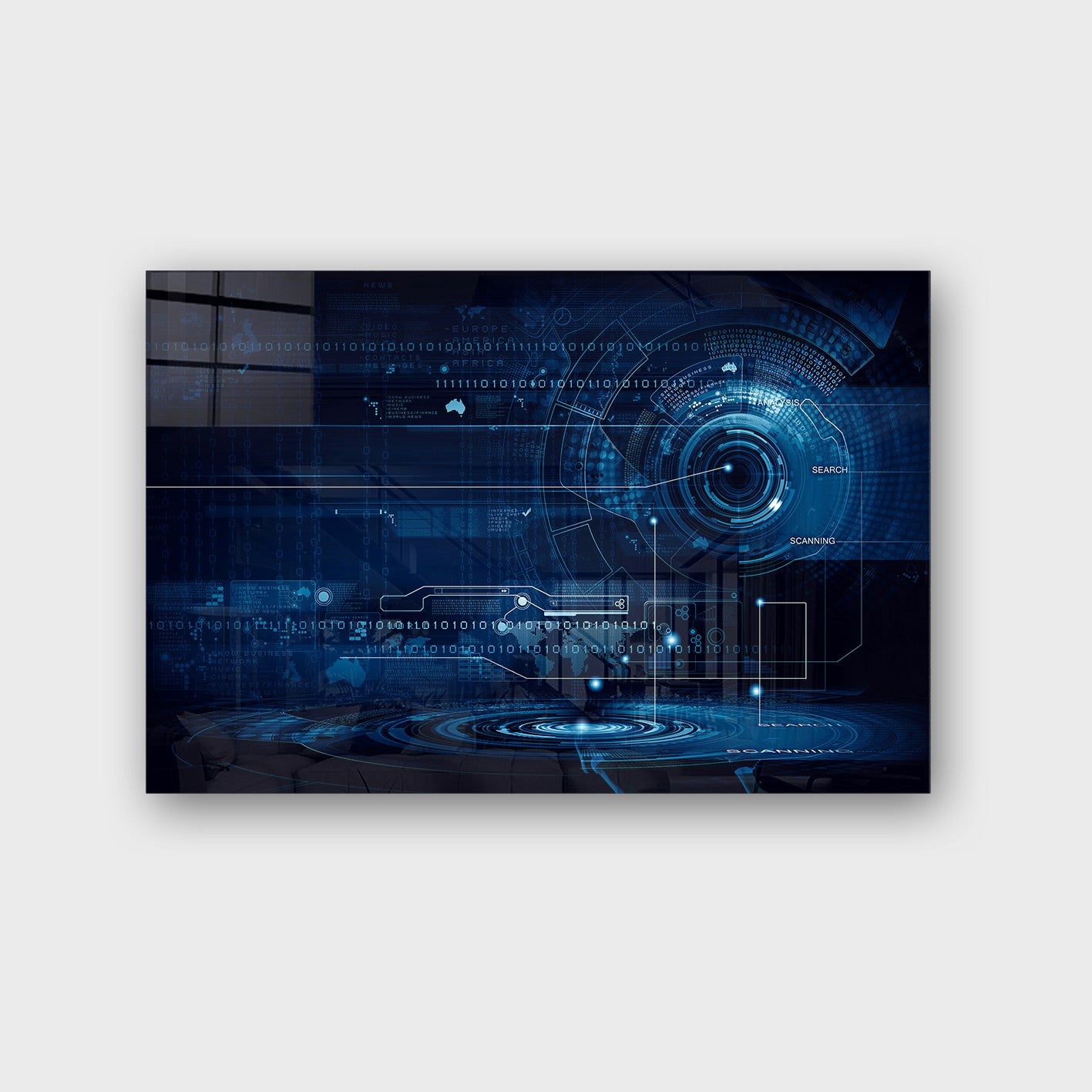 Quadro Decorativo em Vidro Temperado Multicolor 50x70cm - Arte Moderna para Parede