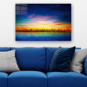 Quadro Decorativo em Vidro Temperado Multicolor 70x100cm - Arte Moderna para Parede