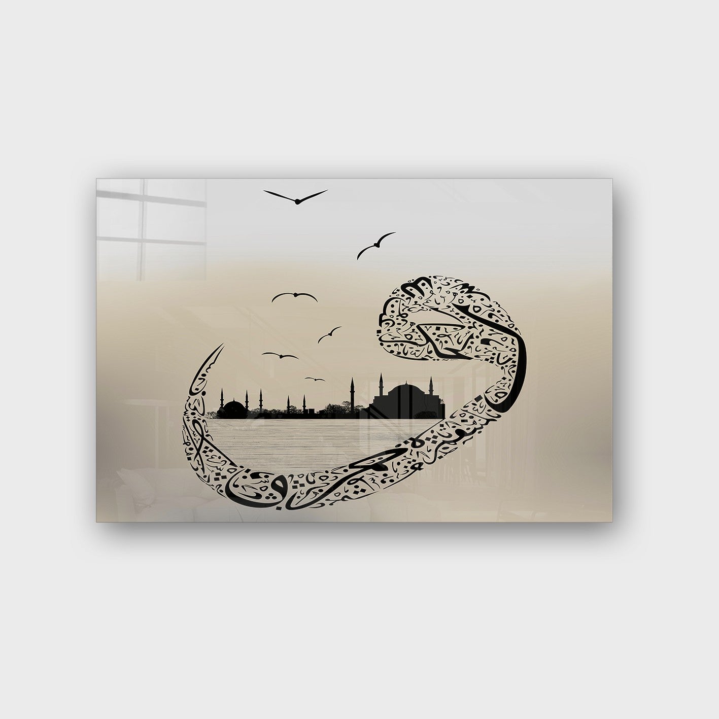 Quadro Decorativo em Vidro Temperado Multicolor 40x60cm - Arte Moderna para Parede