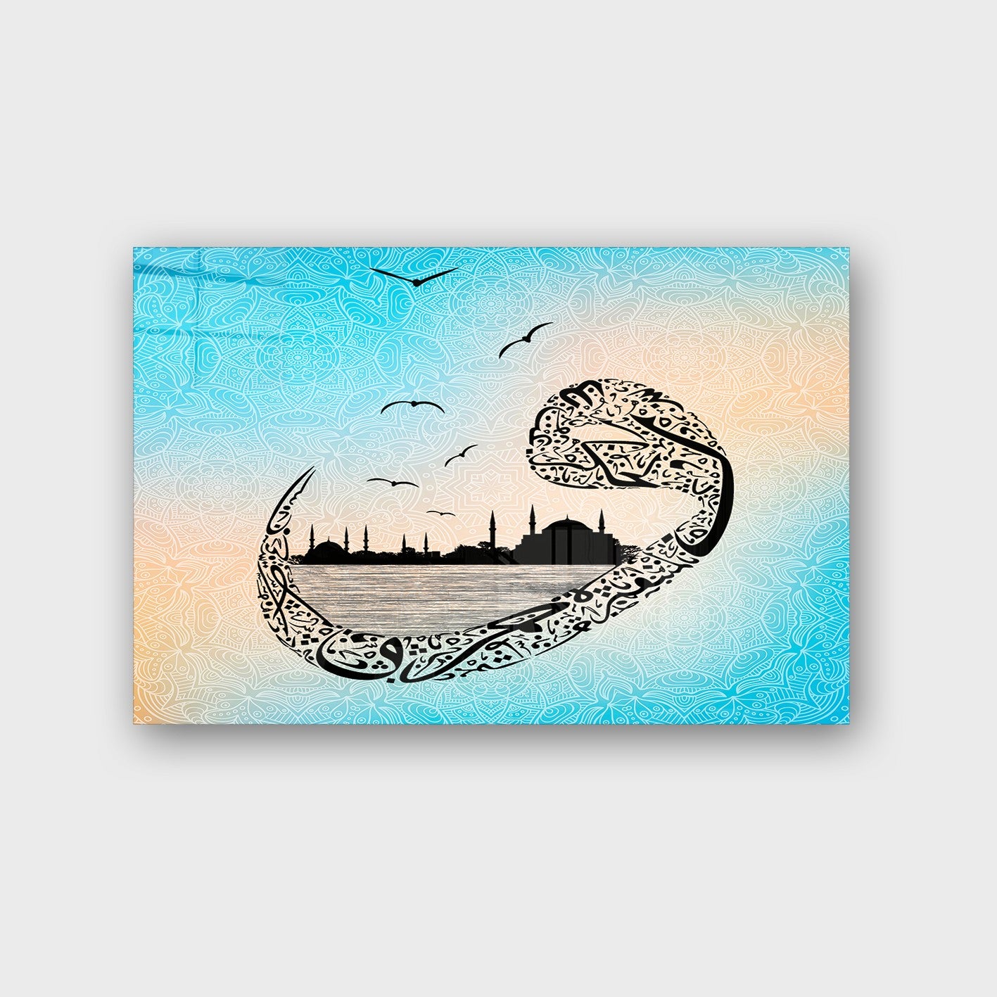 Quadro Decorativo em Vidro Temperado Multicolor 50x70cm - Arte Moderna para Parede