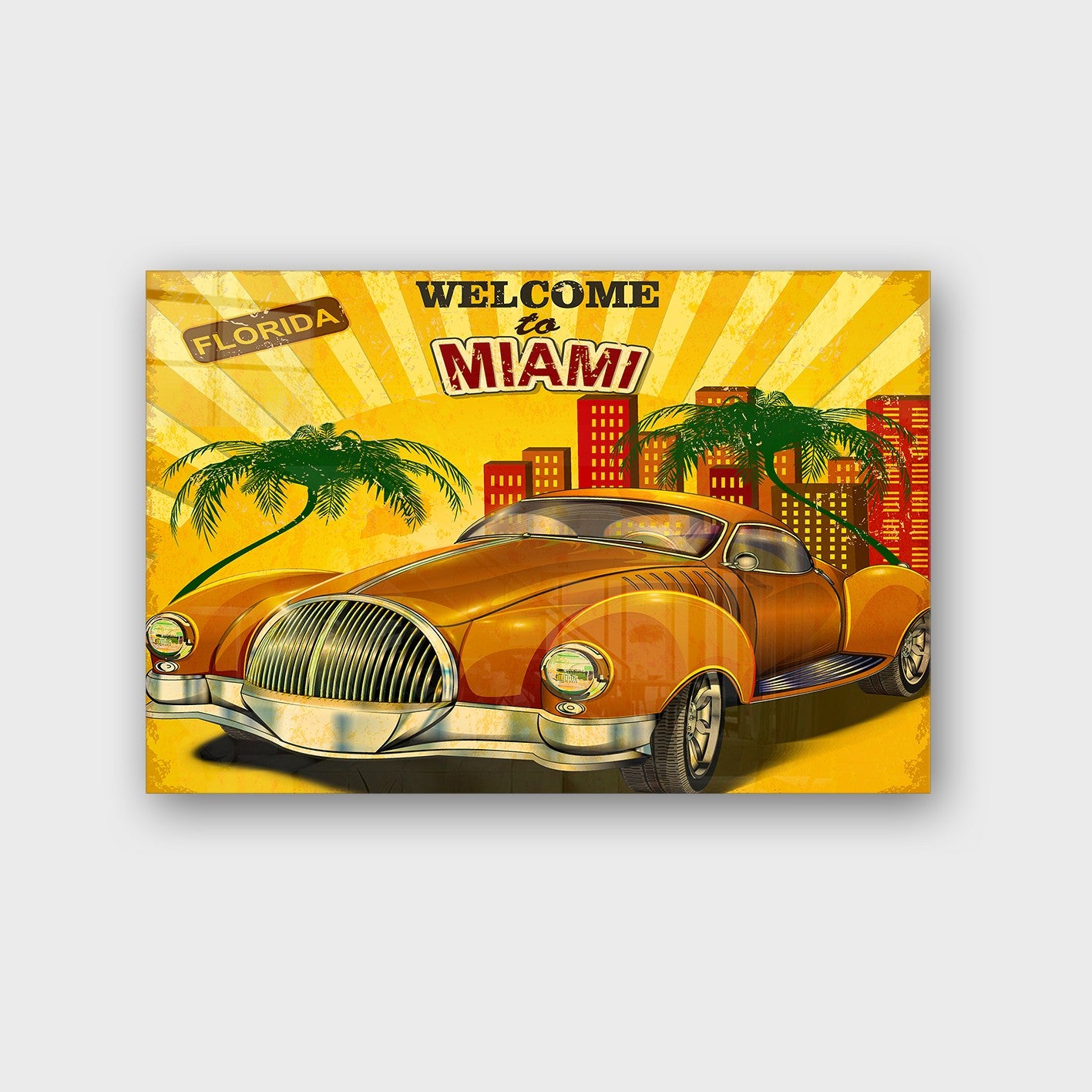 Quadro Decorativo em Vidro Temperado Multicolor 40x60cm - Arte Moderna para Parede