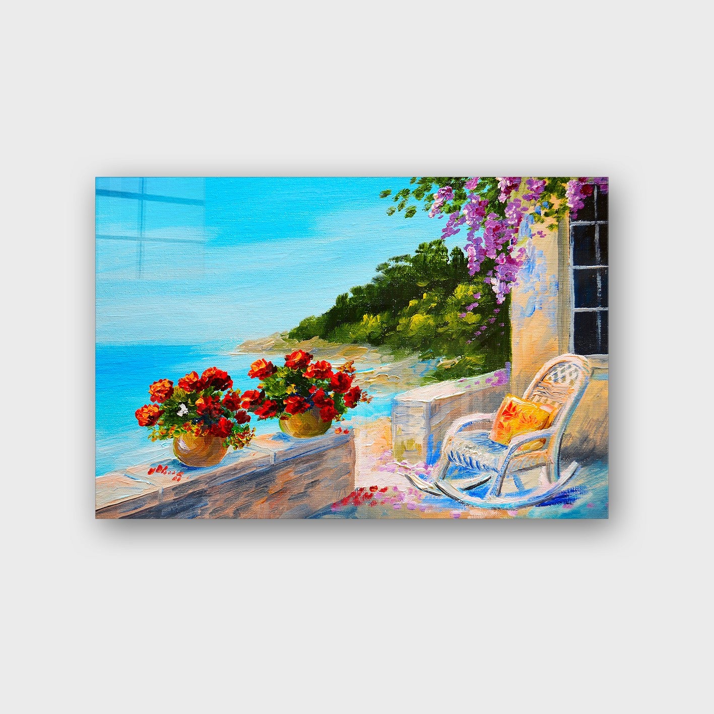 Quadro Decorativo em Vidro Temperado Multicolor 70x100cm - Arte Moderna para Parede