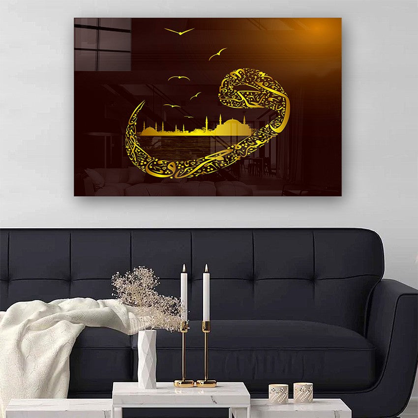 Quadro Decorativo em Vidro Temperado Multicolor 50x70cm - Arte Moderna para Parede