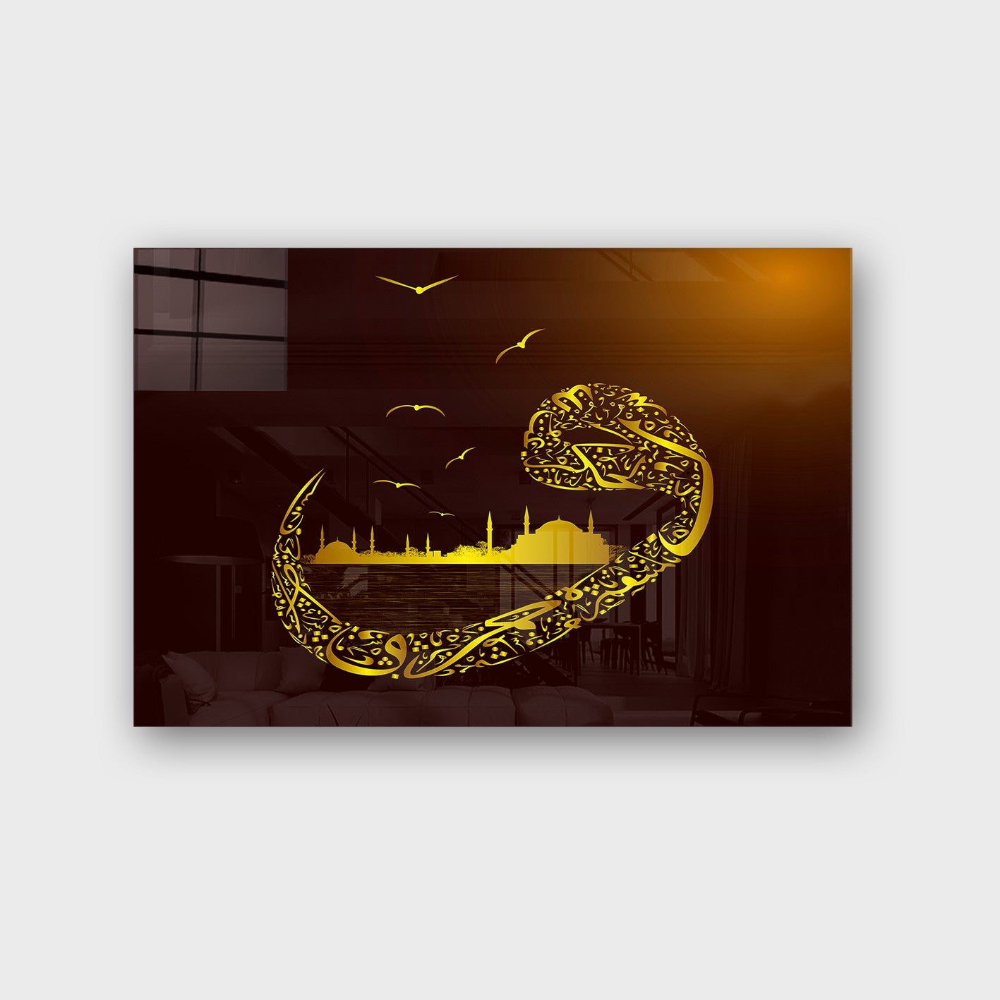 Quadro Decorativo em Vidro Temperado Multicolor 50x70cm - Arte Moderna para Parede