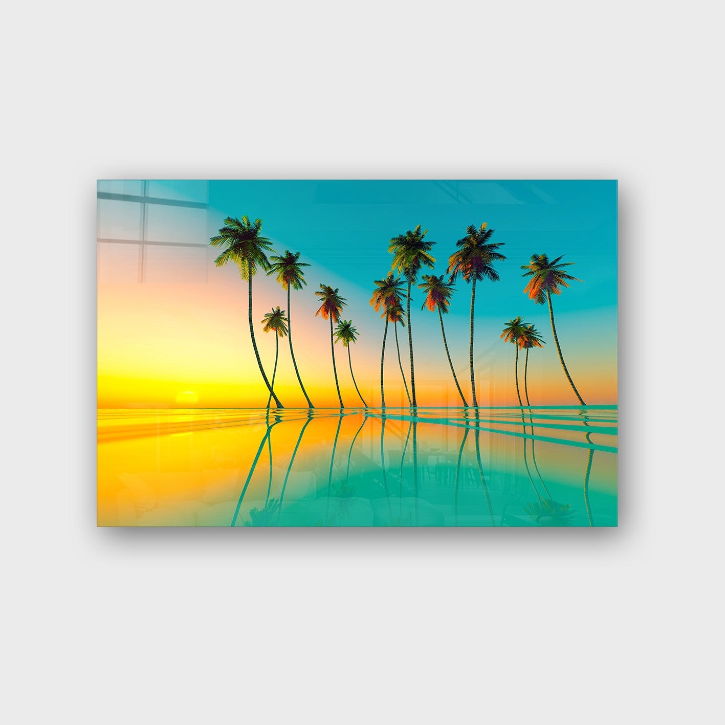 Quadro Decorativo em Vidro Temperado Multicolor 40x60cm - Arte Moderna para Parede