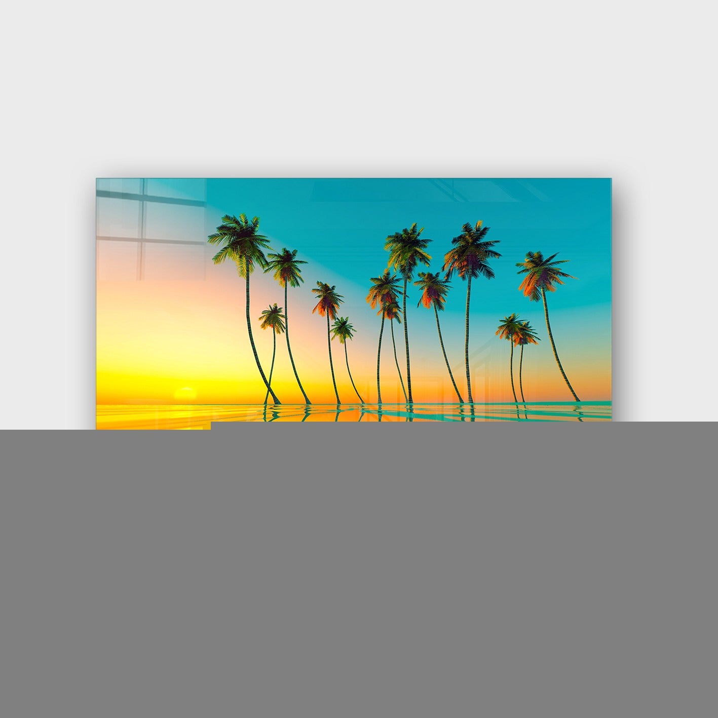 Quadro Decorativo em Vidro Temperado Multicolor 50x70cm - Arte Moderna para Parede