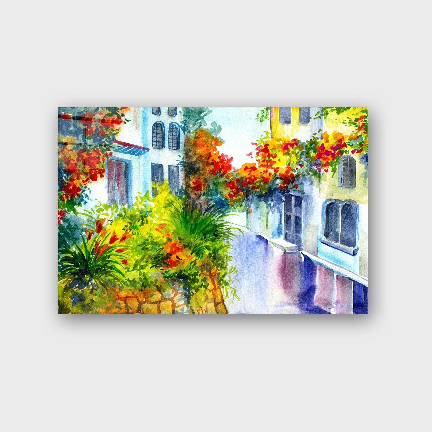 Quadro Decorativo em Vidro Temperado Multicolor 50x70cm - Arte Moderna para Parede