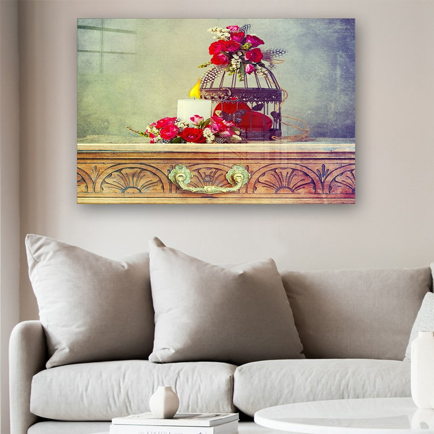 Quadro Decorativo em Vidro Temperado Multicolor 70x100cm - Arte Moderna para Parede