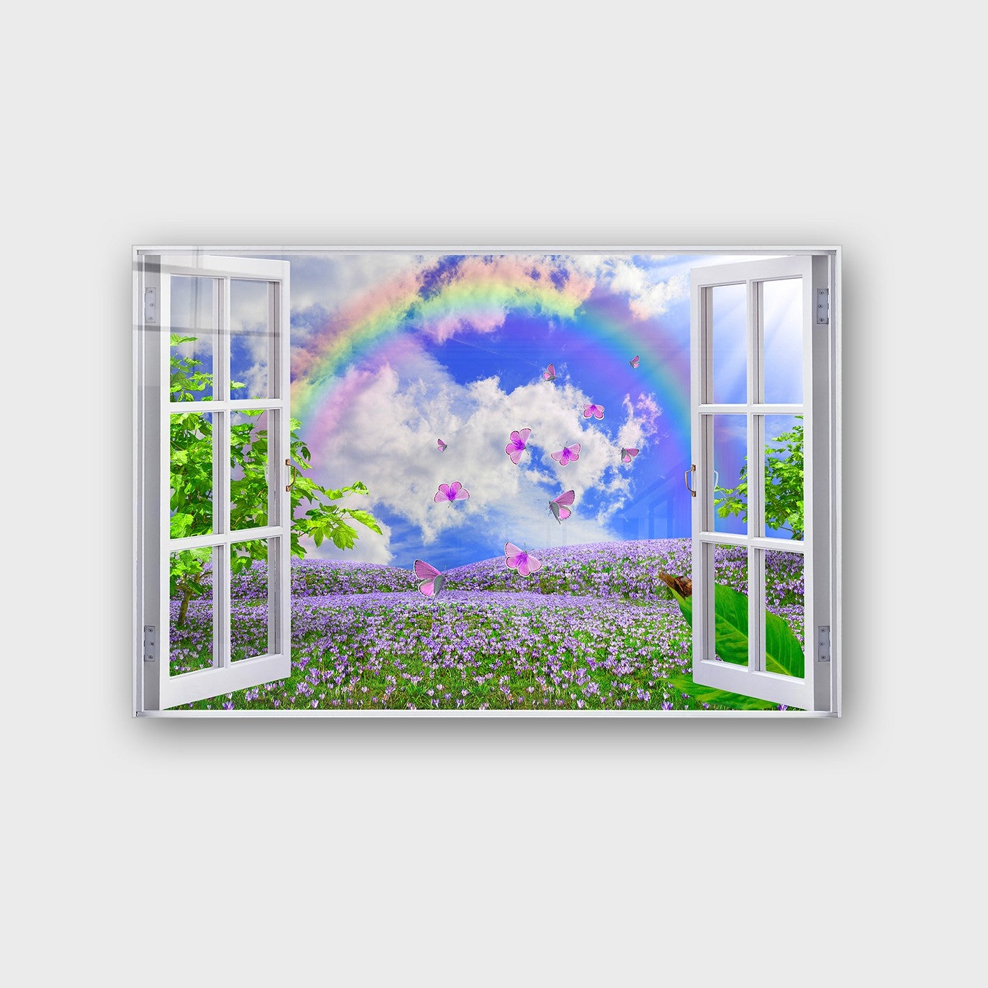 Quadro Decorativo em Vidro Temperado Multicolor 40x60cm - Arte Moderna para Parede