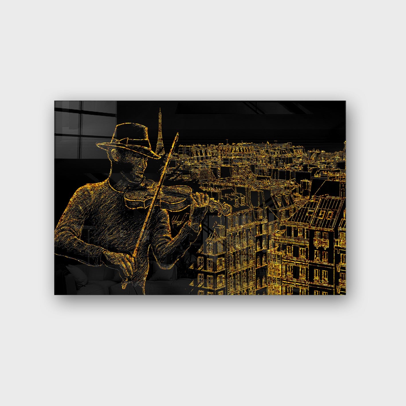 Quadro Decorativo em Vidro Temperado Multicolor 50x70cm - Arte Moderna para Parede