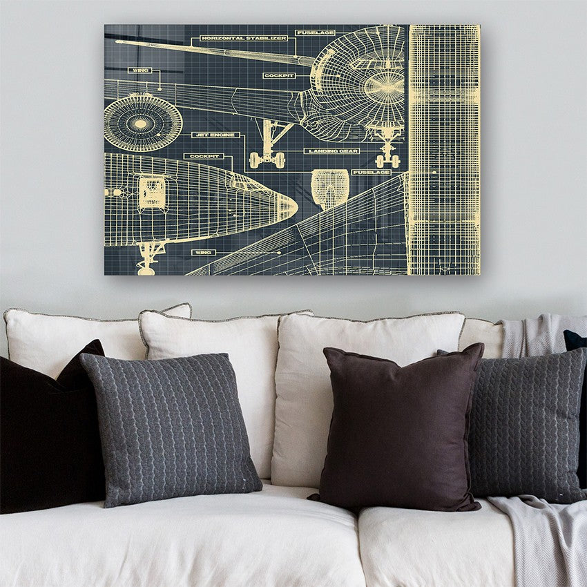 Quadro Decorativo em Vidro Temperado Multicolor 40x60cm - Arte Moderna para Parede