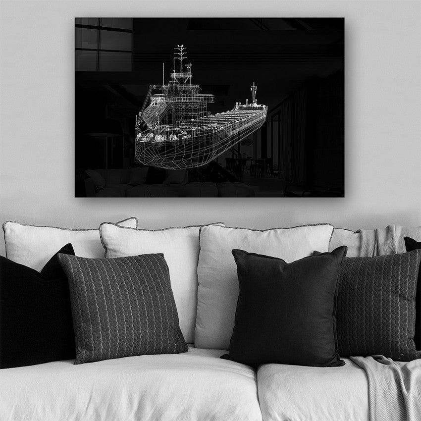 Quadro Decorativo em Vidro Temperado Multicolor 40x60cm - Arte Moderna para Parede