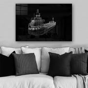 Quadro Decorativo em Vidro Temperado Multicolor 70x100cm - Arte Moderna para Parede